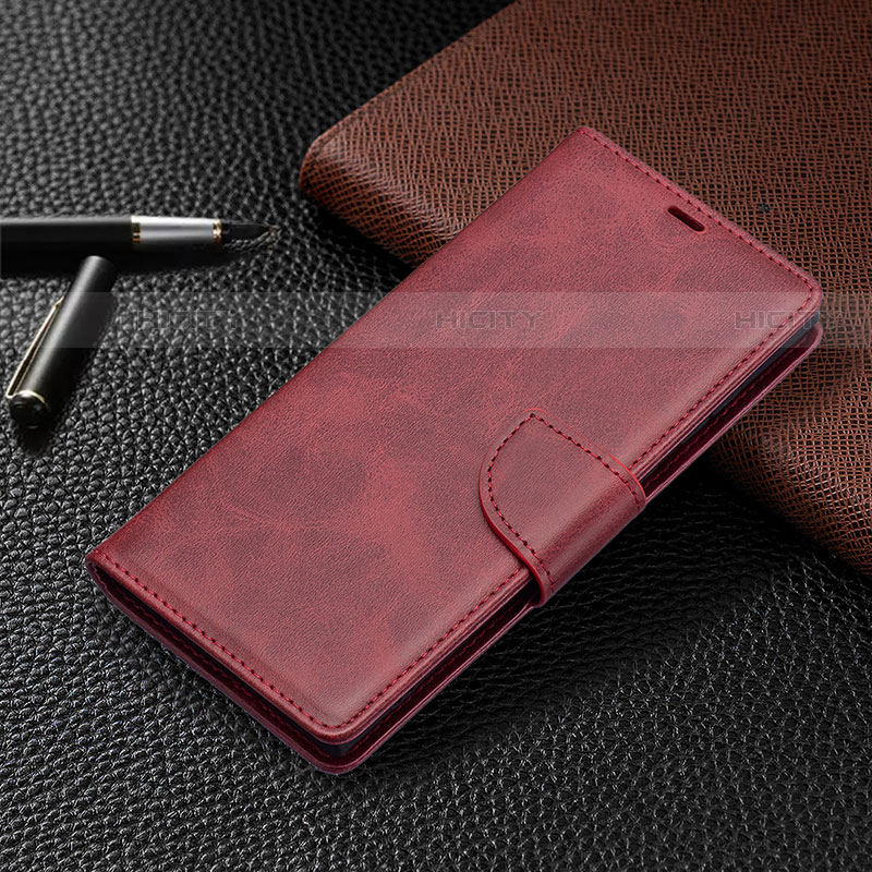 Custodia Portafoglio In Pelle Cover con Supporto B14F per Samsung Galaxy S21 Ultra 5G Rosso