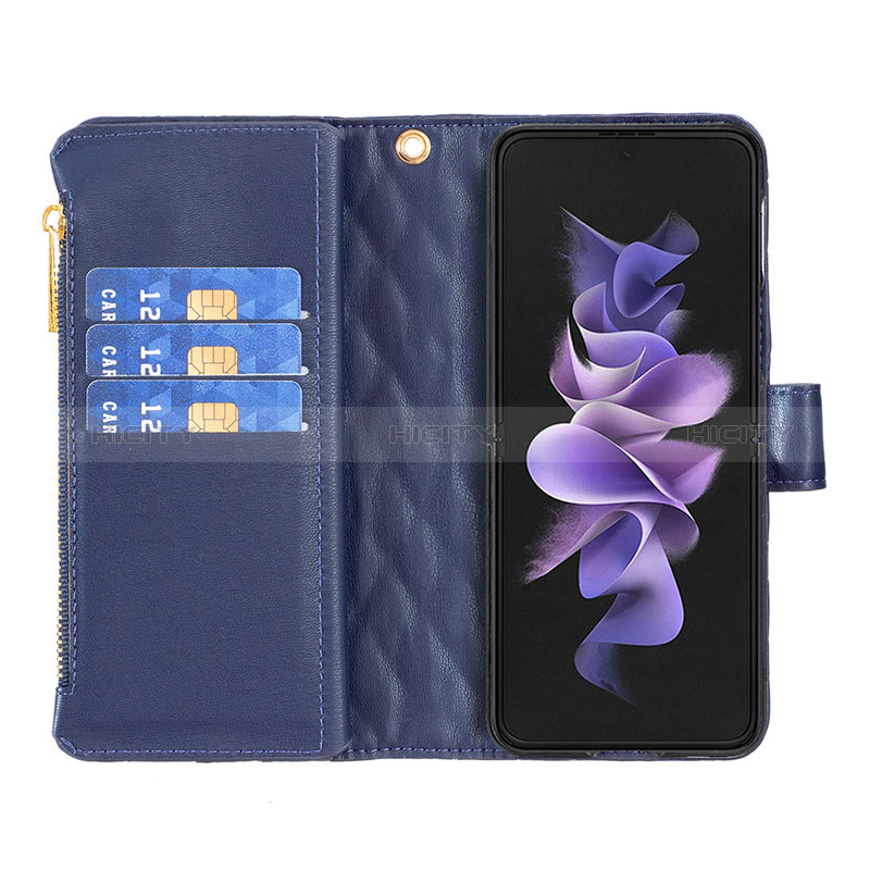 Custodia Portafoglio In Pelle Cover con Supporto B14F per Samsung Galaxy Z Fold3 5G