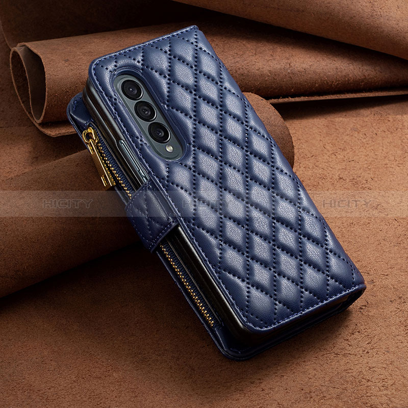 Custodia Portafoglio In Pelle Cover con Supporto B14F per Samsung Galaxy Z Fold3 5G