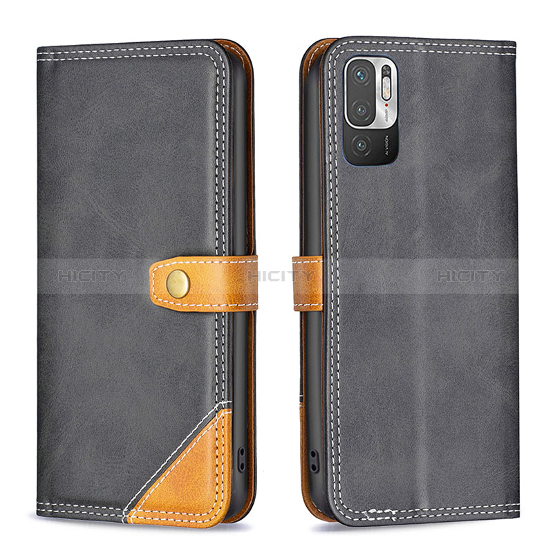 Custodia Portafoglio In Pelle Cover con Supporto B14F per Xiaomi Redmi Note 10T 5G Nero