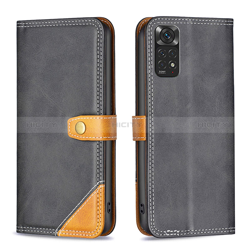 Custodia Portafoglio In Pelle Cover con Supporto B14F per Xiaomi Redmi Note 11S 4G Nero