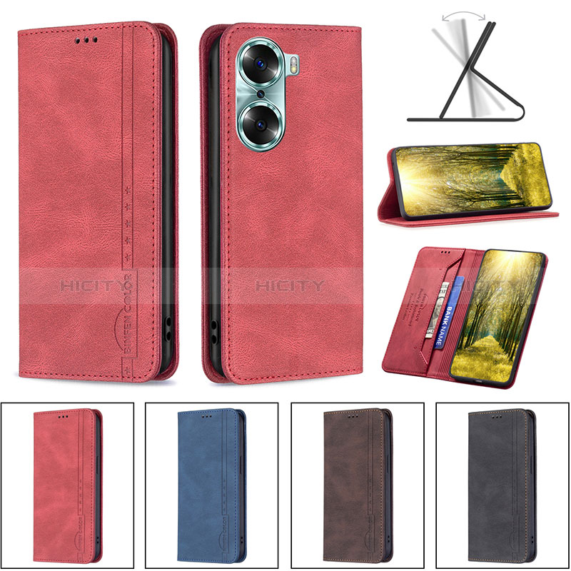 Custodia Portafoglio In Pelle Cover con Supporto B15F per Huawei Honor 60 5G