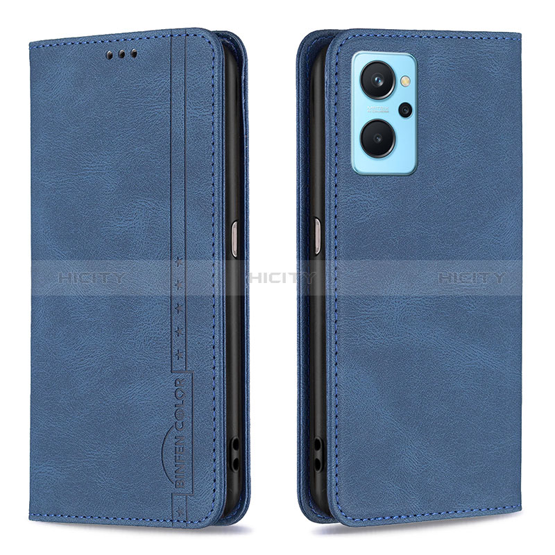 Custodia Portafoglio In Pelle Cover con Supporto B15F per Oppo A96 4G Blu