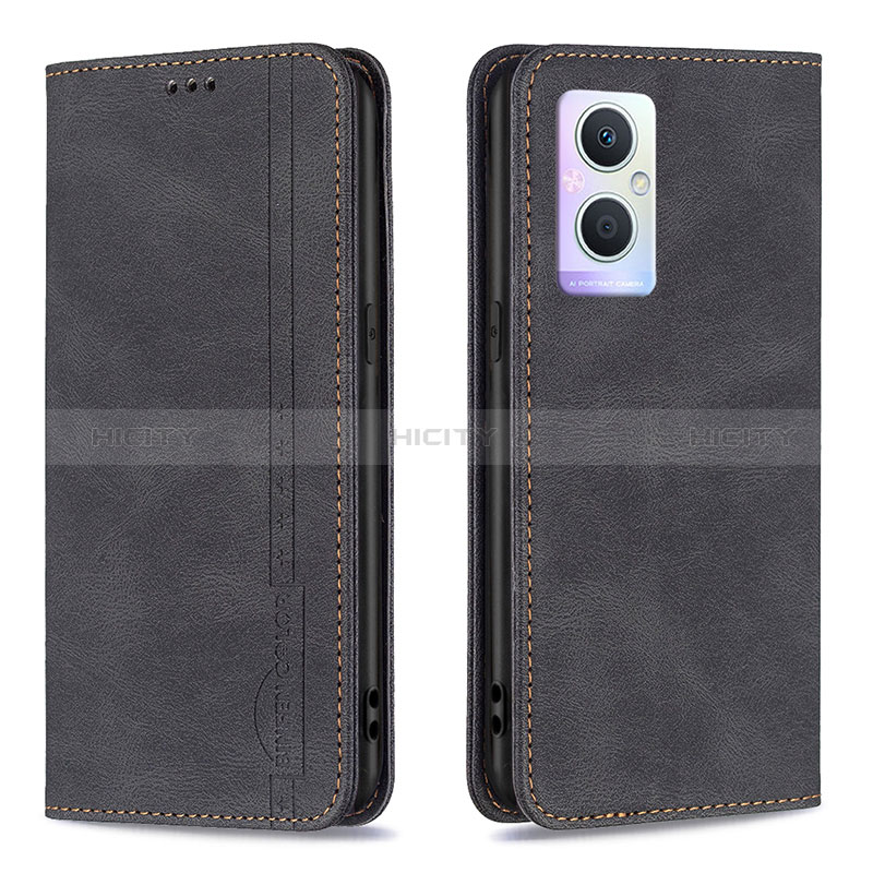 Custodia Portafoglio In Pelle Cover con Supporto B15F per Oppo A96 5G Nero