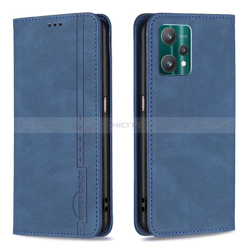 Custodia Portafoglio In Pelle Cover con Supporto B15F per Realme 9 5G Blu