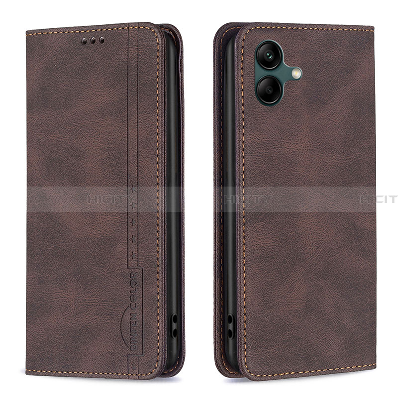 Custodia Portafoglio In Pelle Cover con Supporto B15F per Samsung Galaxy A04 4G Marrone