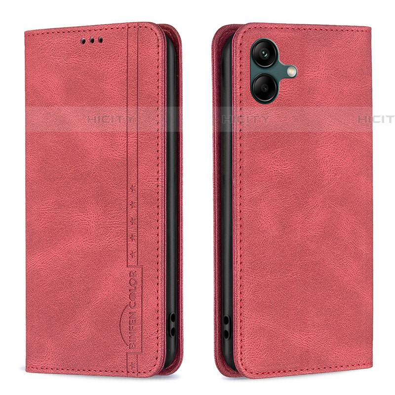 Custodia Portafoglio In Pelle Cover con Supporto B15F per Samsung Galaxy A04E Rosso