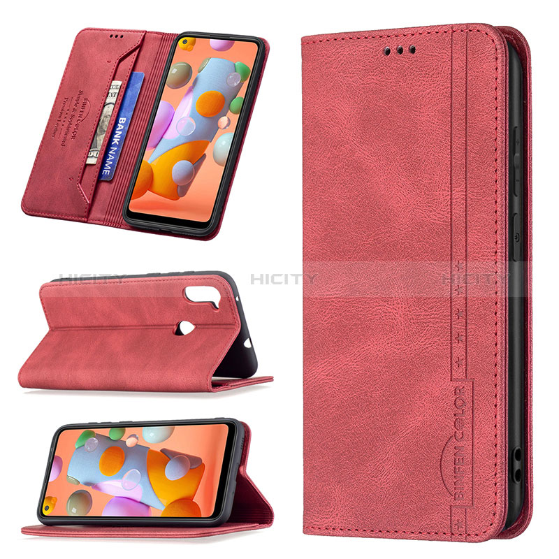 Custodia Portafoglio In Pelle Cover con Supporto B15F per Samsung Galaxy A11