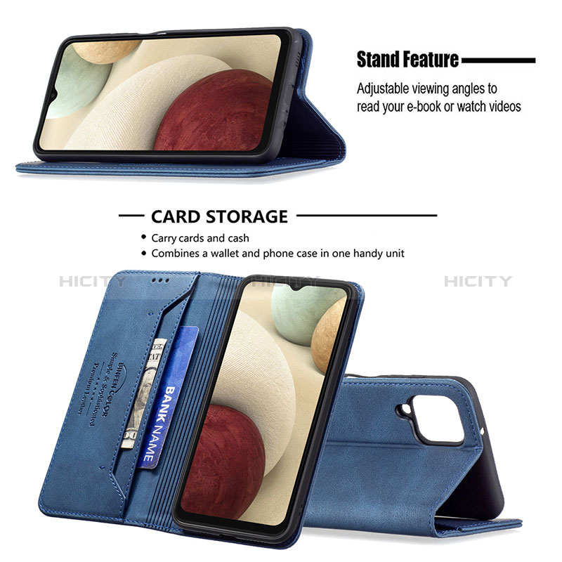 Custodia Portafoglio In Pelle Cover con Supporto B15F per Samsung Galaxy A12 5G