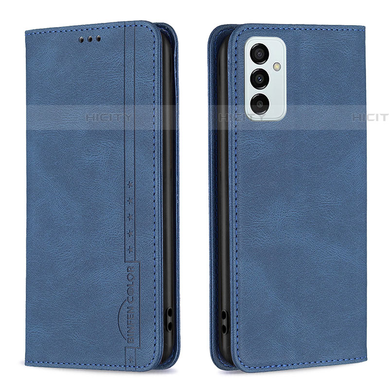 Custodia Portafoglio In Pelle Cover con Supporto B15F per Samsung Galaxy F23 5G Blu