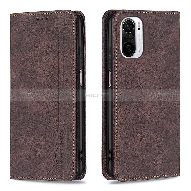 Custodia Portafoglio In Pelle Cover con Supporto B15F per Xiaomi Mi 11X Pro 5G Marrone