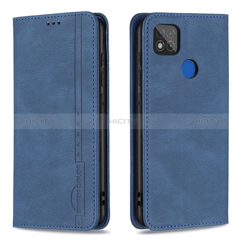 Custodia Portafoglio In Pelle Cover con Supporto B15F per Xiaomi POCO C31 Blu