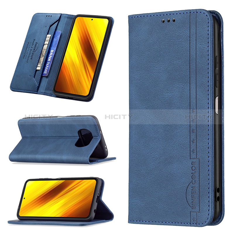 Custodia Portafoglio In Pelle Cover con Supporto B15F per Xiaomi Poco X3 NFC