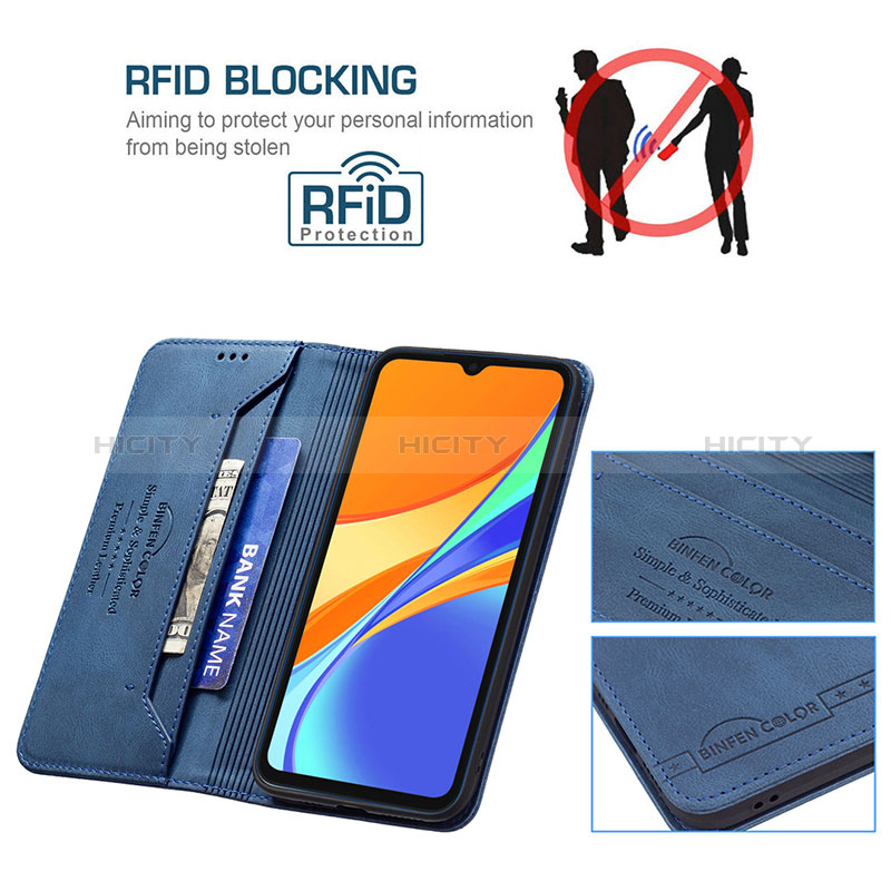 Custodia Portafoglio In Pelle Cover con Supporto B15F per Xiaomi Redmi 9 Activ