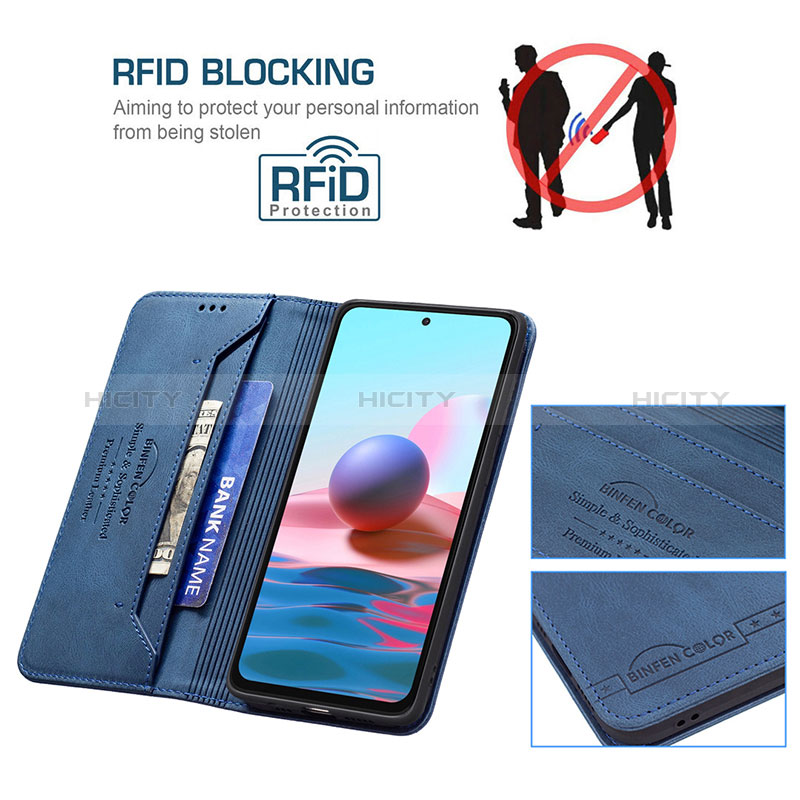 Custodia Portafoglio In Pelle Cover con Supporto B15F per Xiaomi Redmi Note 10 4G