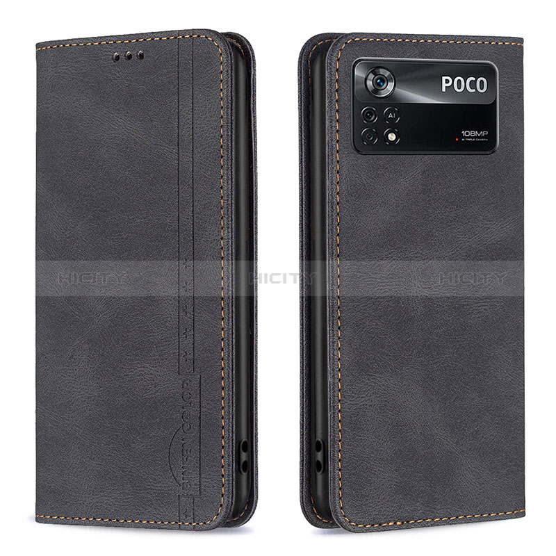 Custodia Portafoglio In Pelle Cover con Supporto B15F per Xiaomi Redmi Note 11E Pro 5G Nero