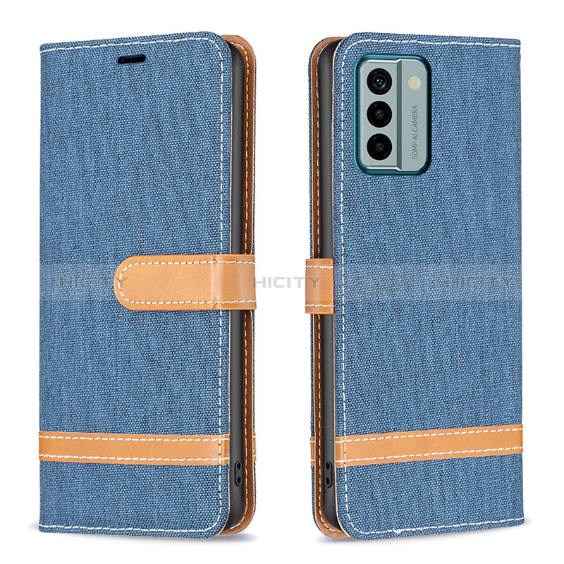 Custodia Portafoglio In Pelle Cover con Supporto B16F per Nokia G22 Cielo Blu