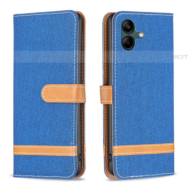 Custodia Portafoglio In Pelle Cover con Supporto B16F per Samsung Galaxy A04E Blu