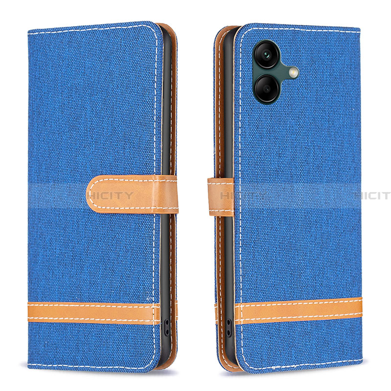 Custodia Portafoglio In Pelle Cover con Supporto B16F per Samsung Galaxy A05 Blu