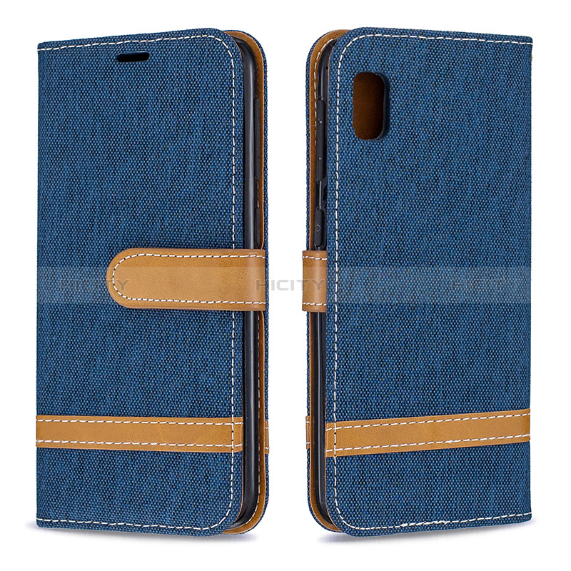 Custodia Portafoglio In Pelle Cover con Supporto B16F per Samsung Galaxy A10e Blu Notte