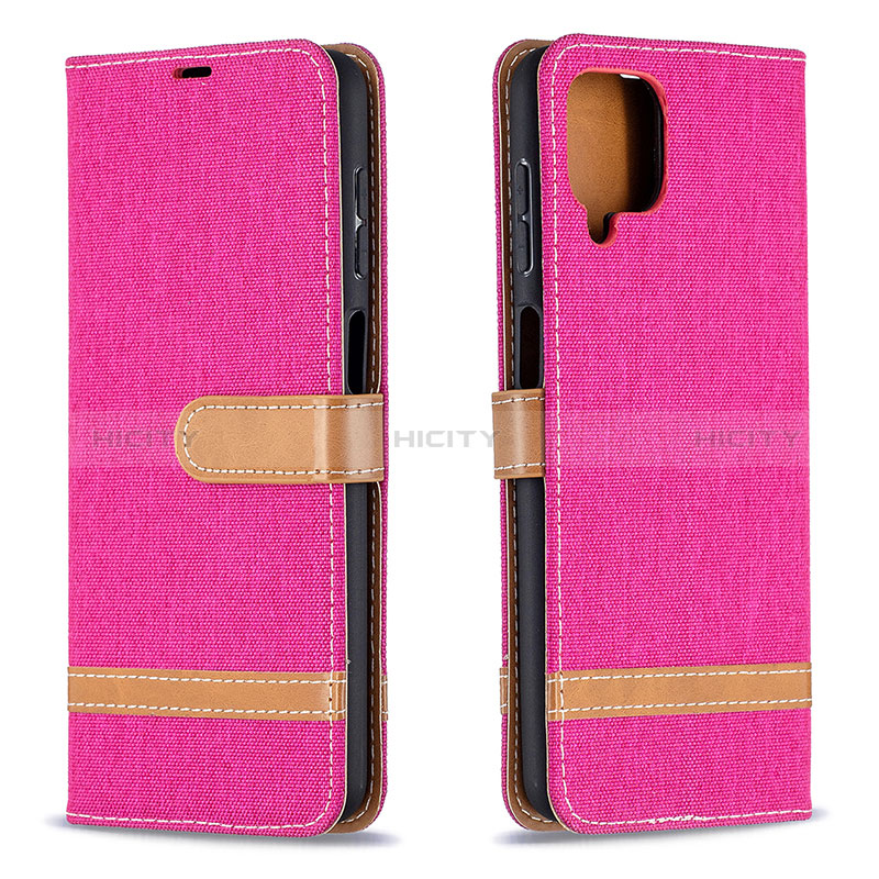 Custodia Portafoglio In Pelle Cover con Supporto B16F per Samsung Galaxy A12