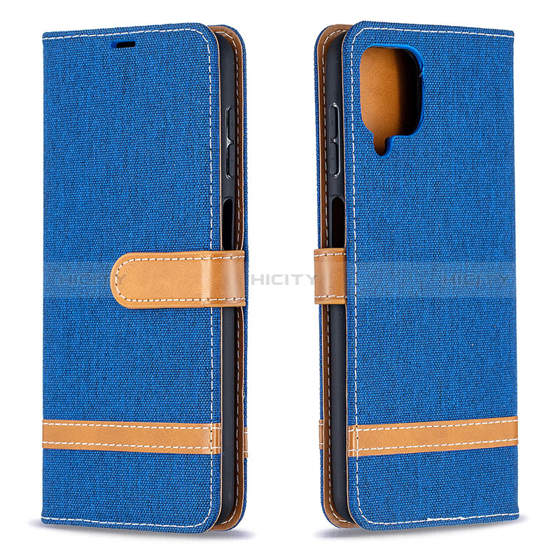 Custodia Portafoglio In Pelle Cover con Supporto B16F per Samsung Galaxy A12