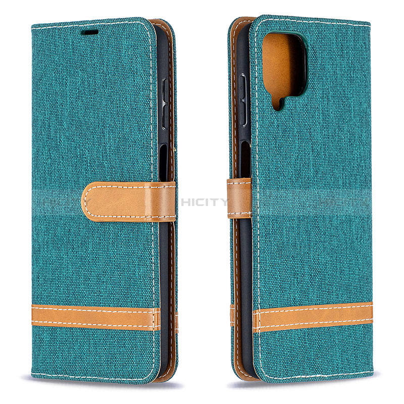 Custodia Portafoglio In Pelle Cover con Supporto B16F per Samsung Galaxy A12 Nacho Verde