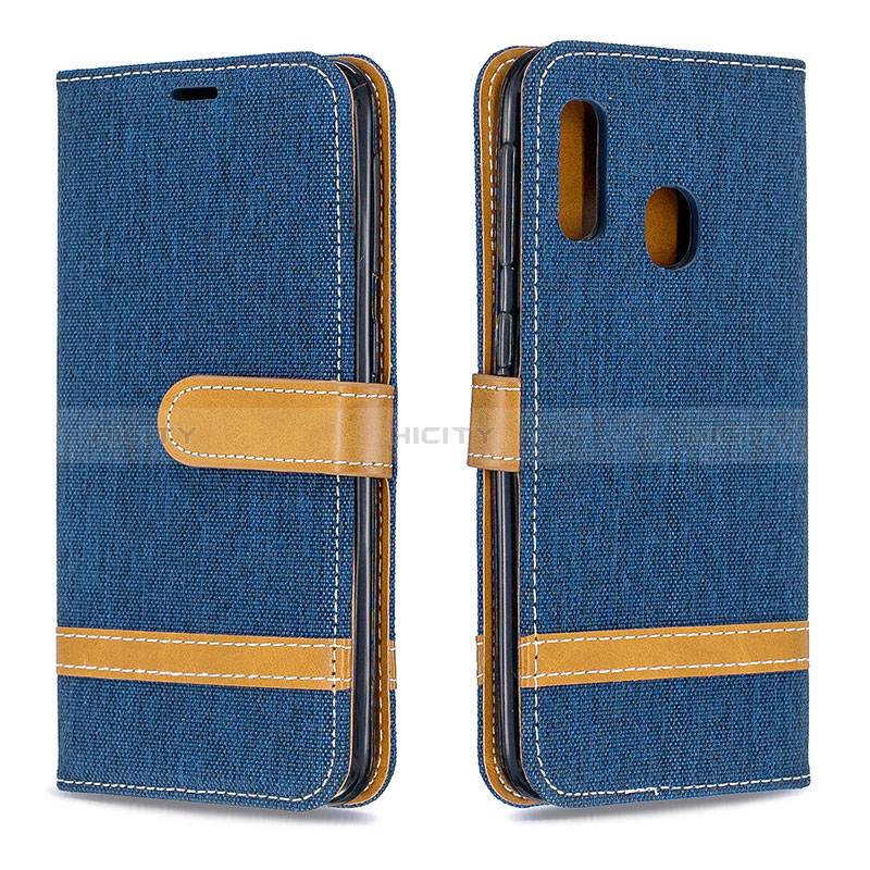 Custodia Portafoglio In Pelle Cover con Supporto B16F per Samsung Galaxy A20e