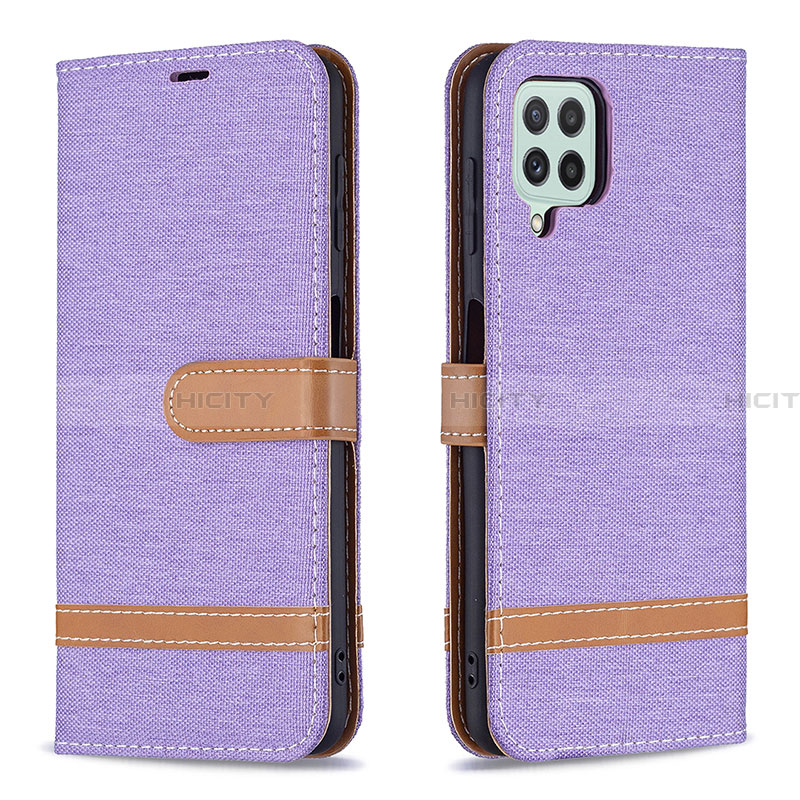 Custodia Portafoglio In Pelle Cover con Supporto B16F per Samsung Galaxy A22 4G Lavanda