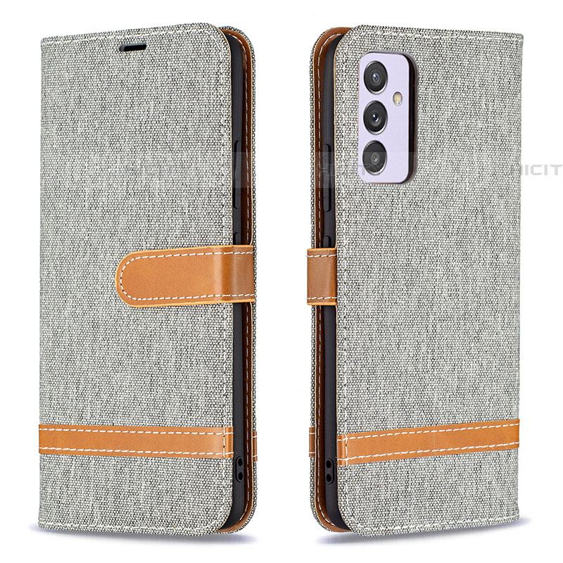 Custodia Portafoglio In Pelle Cover con Supporto B16F per Samsung Galaxy A24 4G Grigio