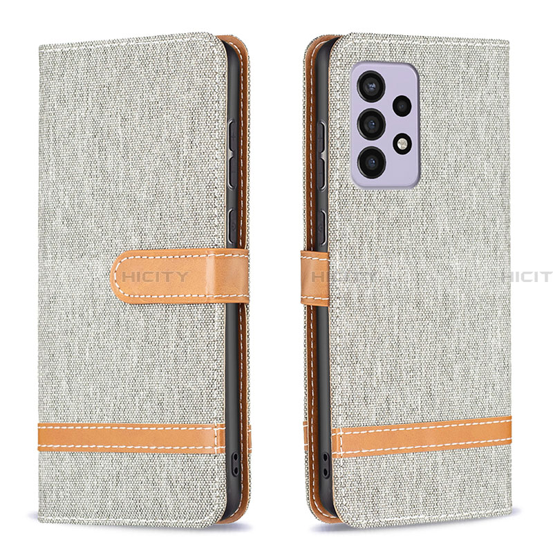 Custodia Portafoglio In Pelle Cover con Supporto B16F per Samsung Galaxy A33 5G Grigio