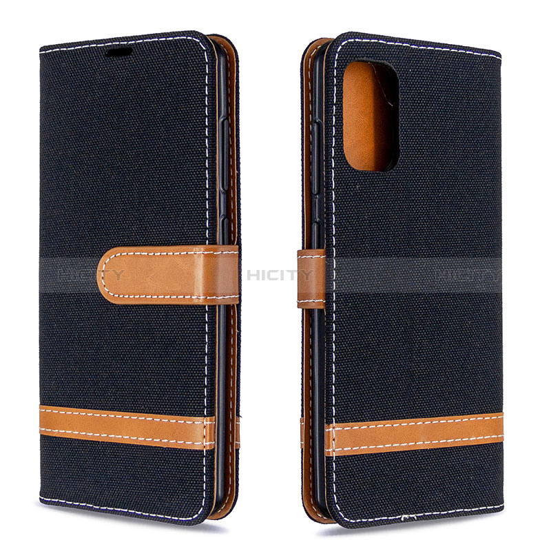 Custodia Portafoglio In Pelle Cover con Supporto B16F per Samsung Galaxy A41 Nero