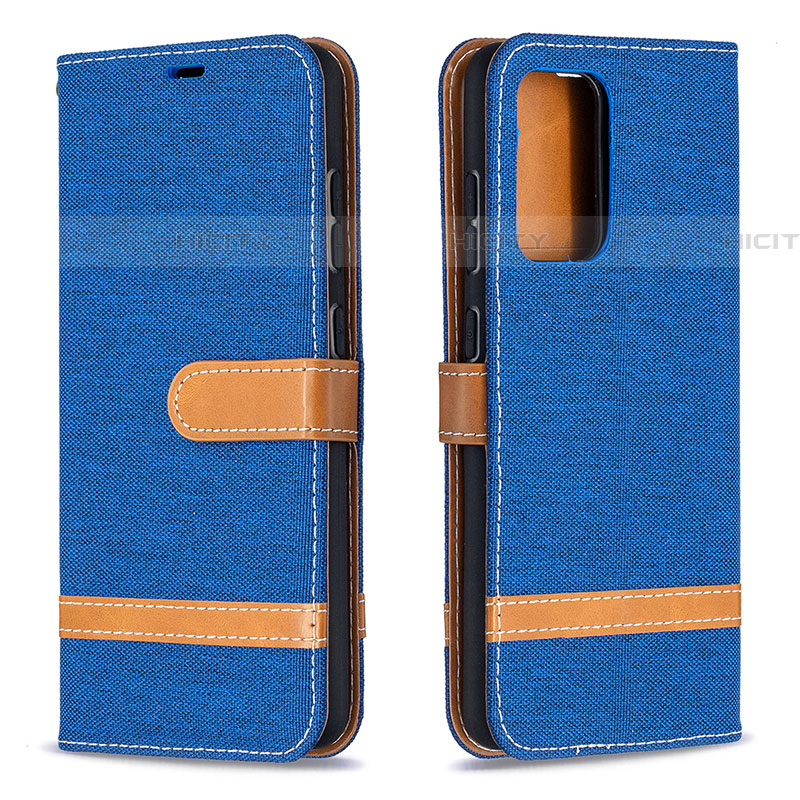 Custodia Portafoglio In Pelle Cover con Supporto B16F per Samsung Galaxy A52 4G Blu