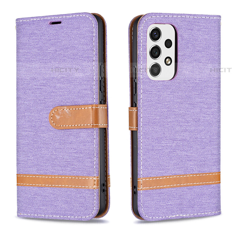 Custodia Portafoglio In Pelle Cover con Supporto B16F per Samsung Galaxy A53 5G Lavanda