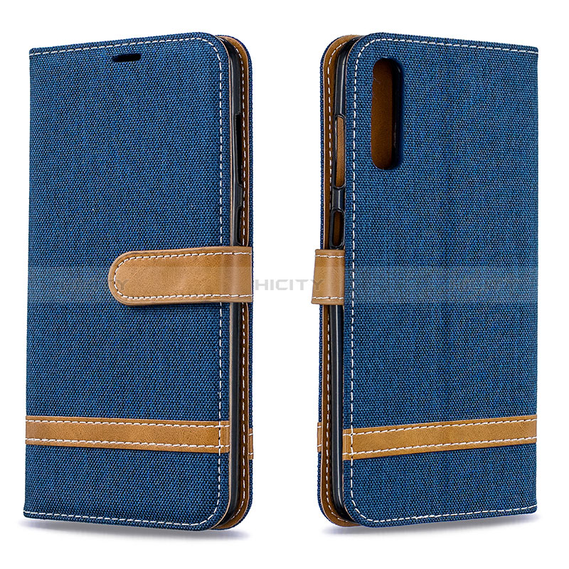 Custodia Portafoglio In Pelle Cover con Supporto B16F per Samsung Galaxy A70S Blu Notte
