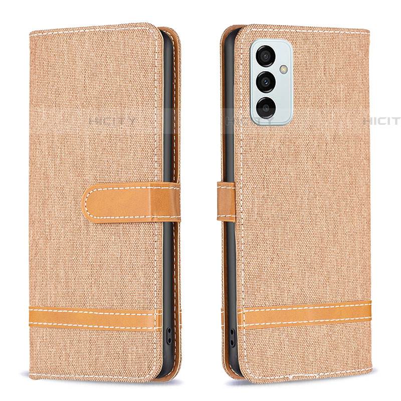 Custodia Portafoglio In Pelle Cover con Supporto B16F per Samsung Galaxy F23 5G Oro