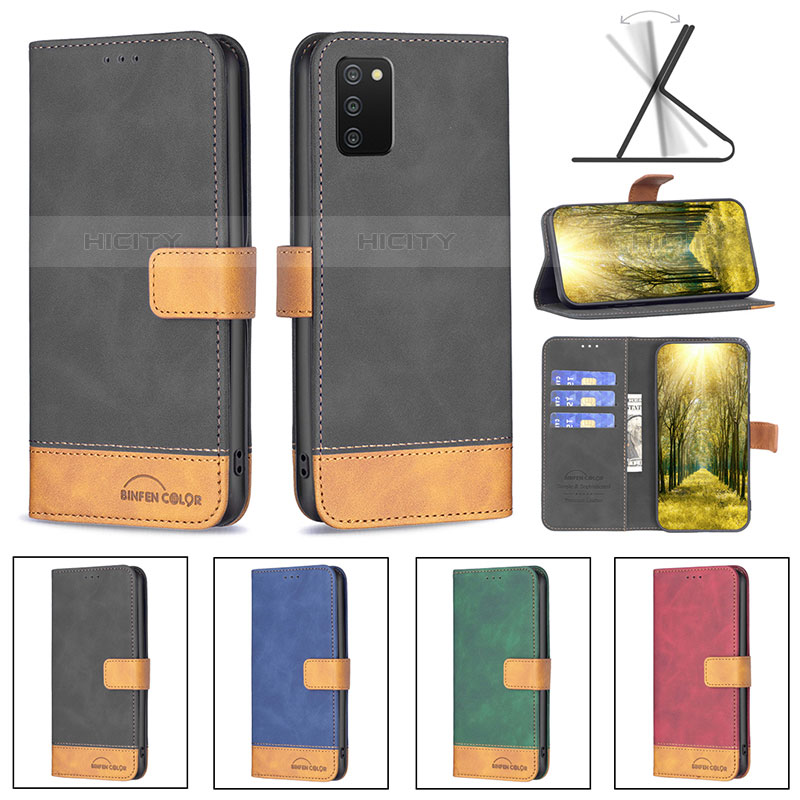 Custodia Portafoglio In Pelle Cover con Supporto B16F per Samsung Galaxy M02s