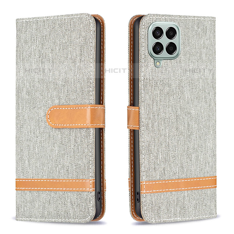 Custodia Portafoglio In Pelle Cover con Supporto B16F per Samsung Galaxy M33 5G Grigio