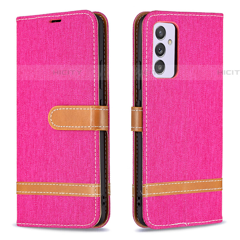 Custodia Portafoglio In Pelle Cover con Supporto B16F per Samsung Galaxy M34 5G Rosa Caldo