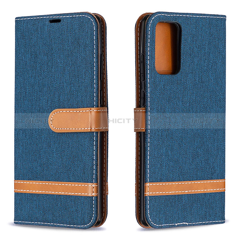 Custodia Portafoglio In Pelle Cover con Supporto B16F per Samsung Galaxy Note 20 5G Blu Notte