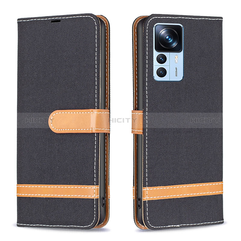 Custodia Portafoglio In Pelle Cover con Supporto B16F per Xiaomi Mi 12T Pro 5G Nero