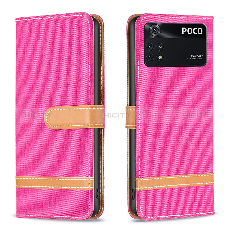 Custodia Portafoglio In Pelle Cover con Supporto B16F per Xiaomi Poco M4 Pro 4G