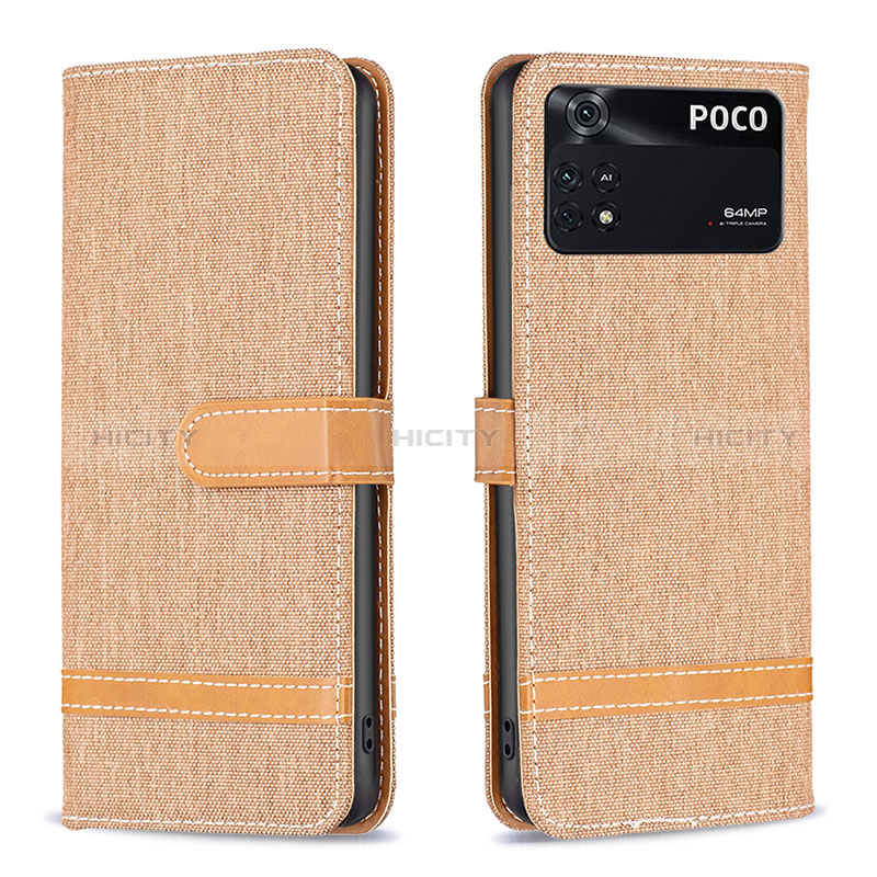 Custodia Portafoglio In Pelle Cover con Supporto B16F per Xiaomi Poco M4 Pro 4G