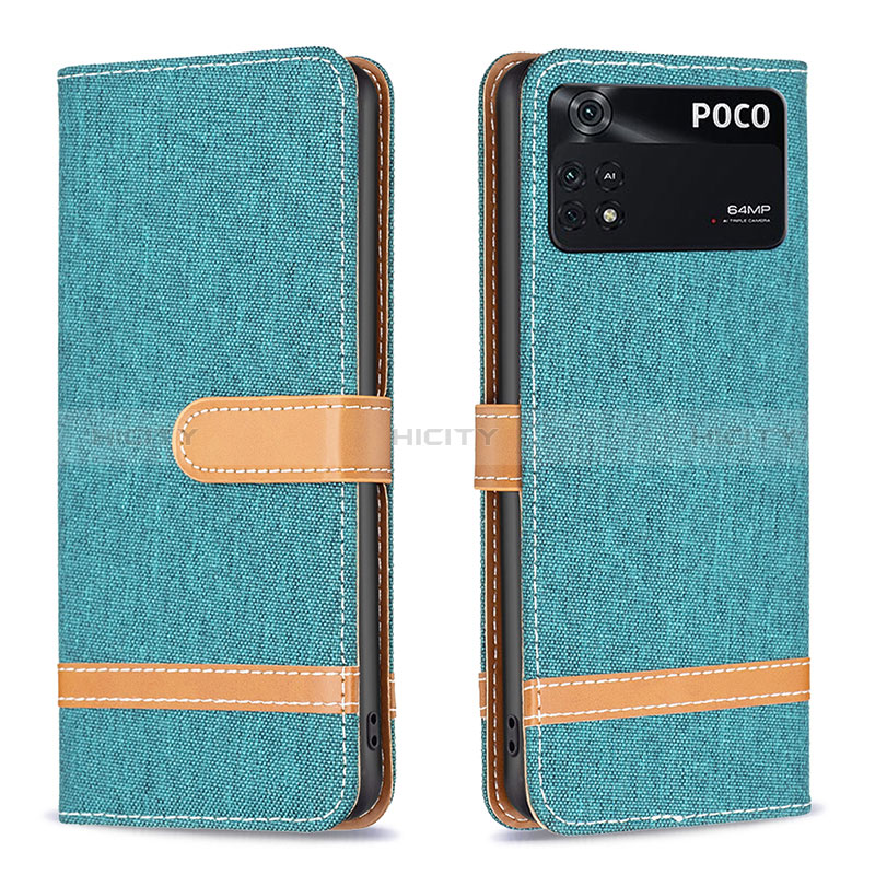 Custodia Portafoglio In Pelle Cover con Supporto B16F per Xiaomi Poco M4 Pro 4G