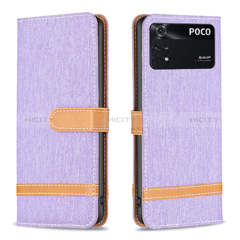 Custodia Portafoglio In Pelle Cover con Supporto B16F per Xiaomi Poco M4 Pro 4G