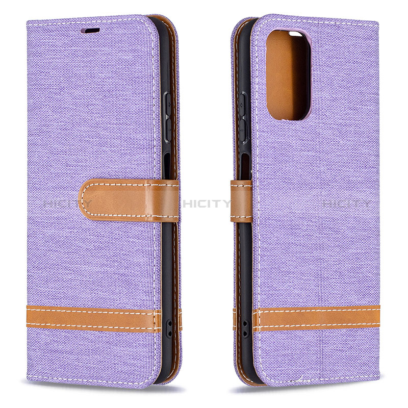 Custodia Portafoglio In Pelle Cover con Supporto B16F per Xiaomi Poco M5S Lavanda