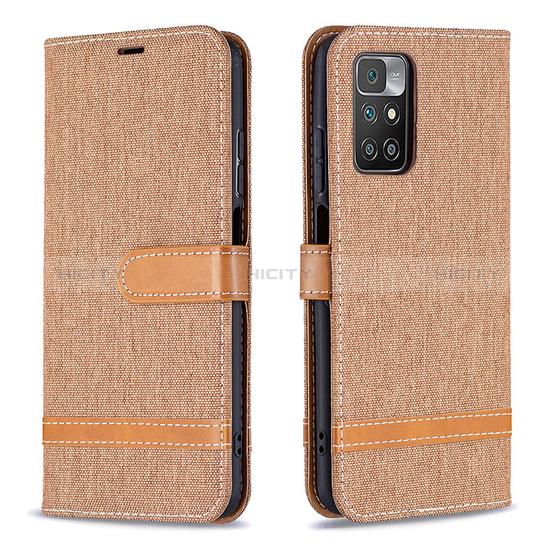 Custodia Portafoglio In Pelle Cover con Supporto B16F per Xiaomi Redmi 10 4G Oro