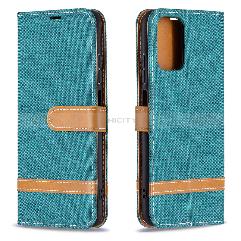 Custodia Portafoglio In Pelle Cover con Supporto B16F per Xiaomi Redmi Note 10 4G Verde