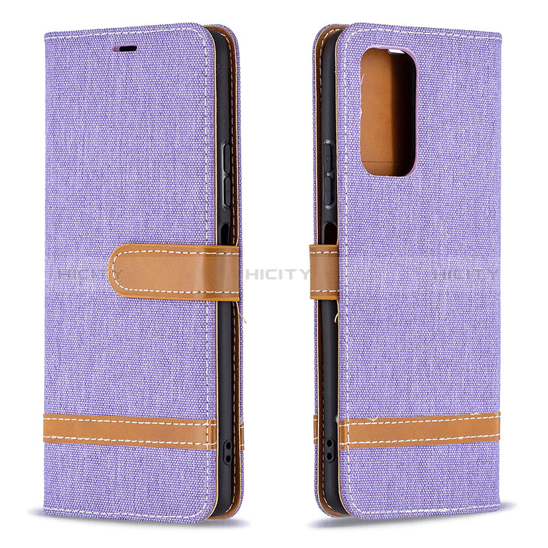 Custodia Portafoglio In Pelle Cover con Supporto B16F per Xiaomi Redmi Note 10 Pro 4G Lavanda