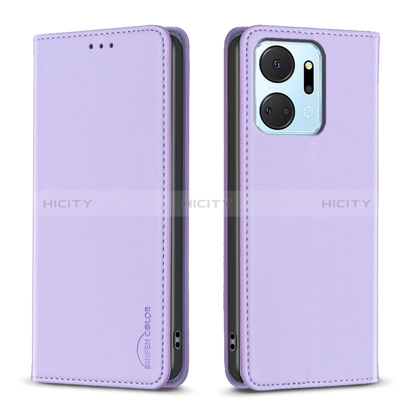 Custodia Portafoglio In Pelle Cover con Supporto B17F per Huawei Honor X7a Lavanda